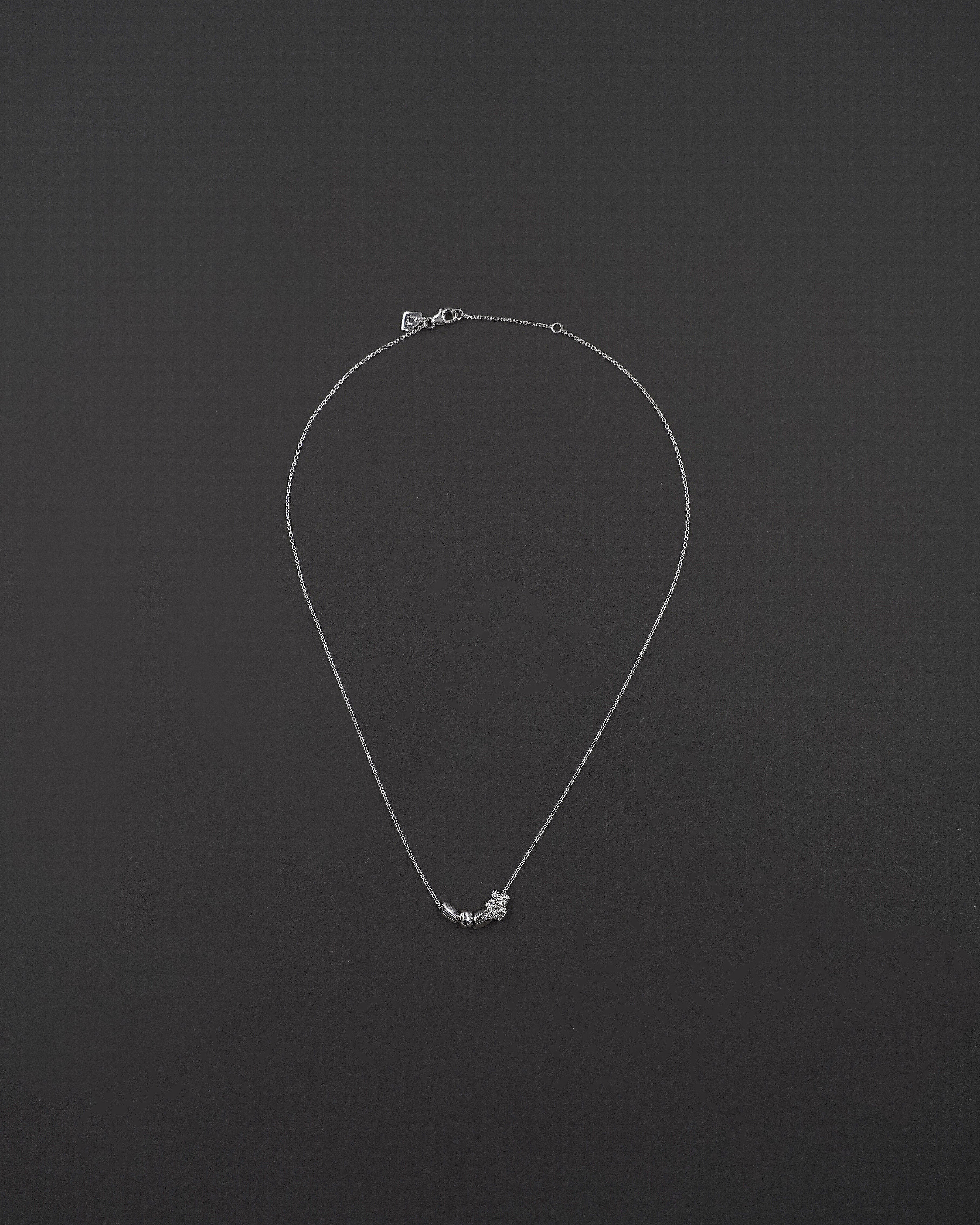 STENKUSTEN HALSBAND S DIAMANT SILVER