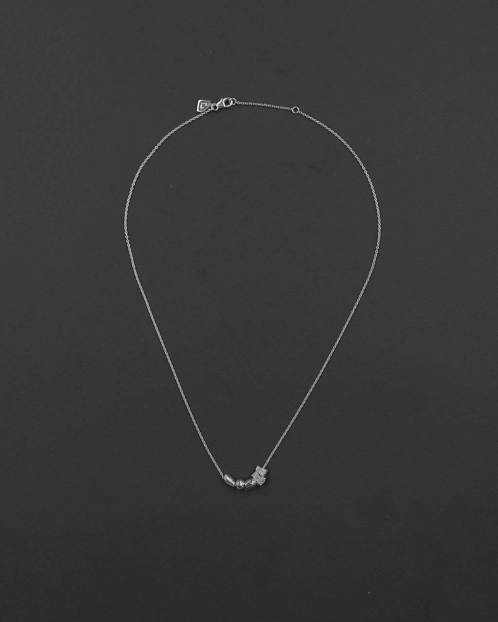 STENKUSTEN HALSBAND S DIAMANT SILVER