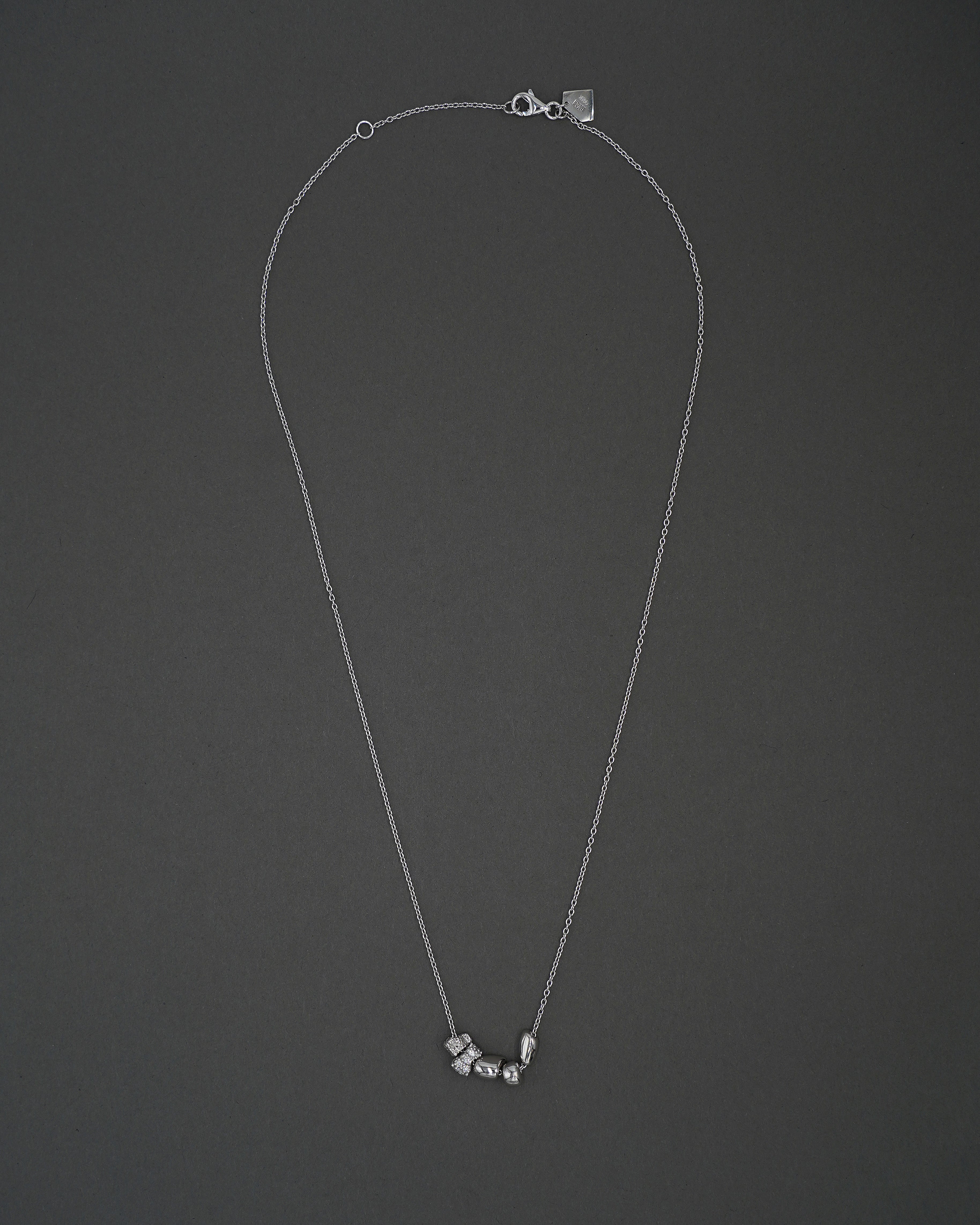 STENKUSTEN HALSBAND S DIAMANT VITGULD