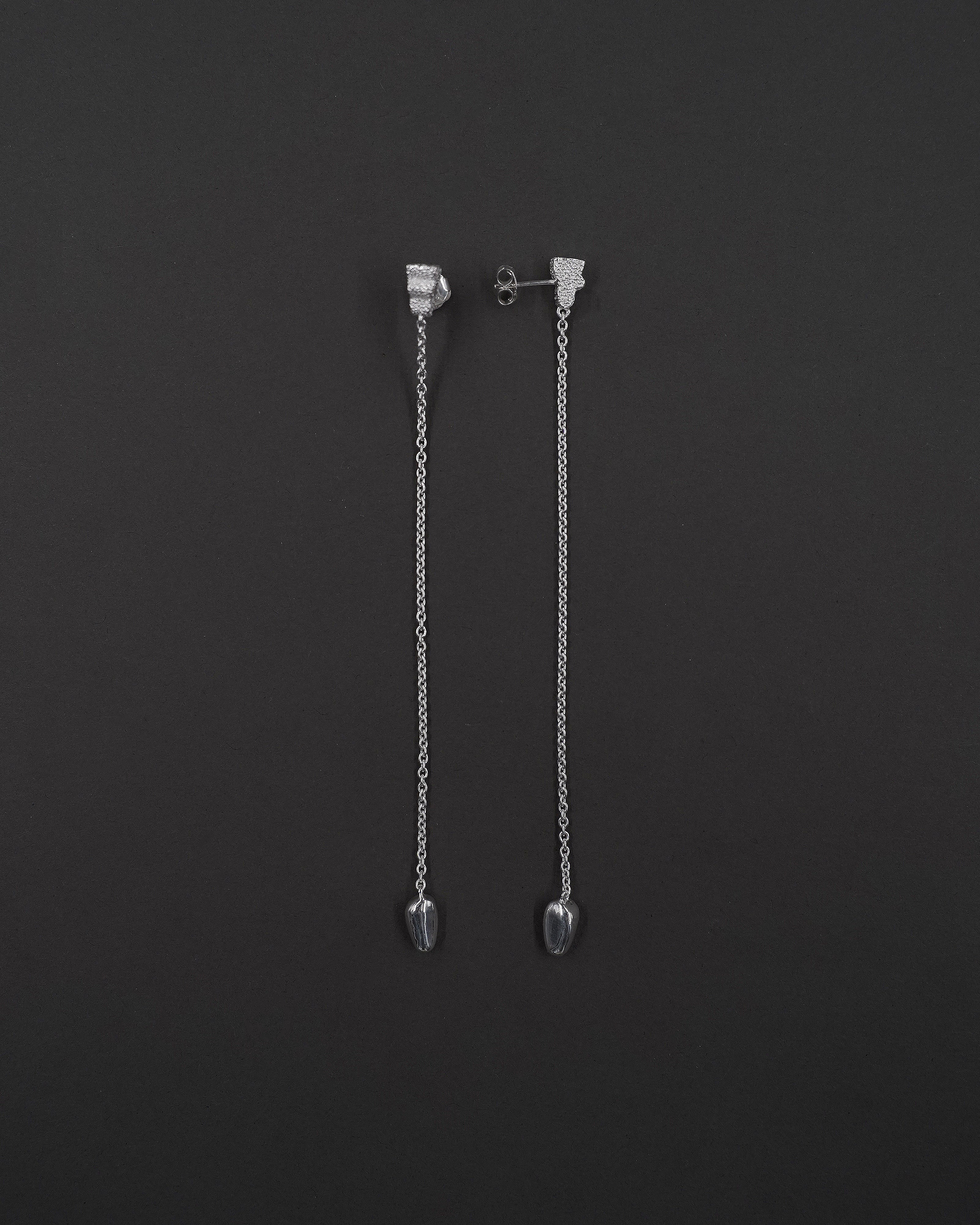 STENKUSTEN ÖRHÄNGEN DROP LÅNG 10CM